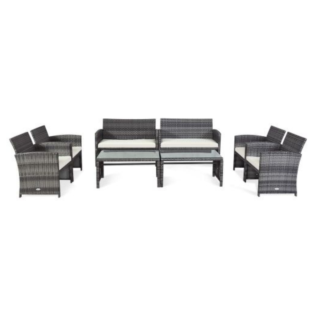 Costway 8-Piece Patio Rattan Furniture Set