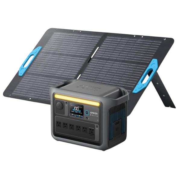 Anker SOLIX C1000 Portable Power Station With 100W Solar Panel