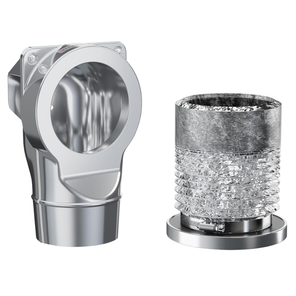 2.6 Feet Magnetic Coupling DV90 Airtight Seal Dryer Vent Connector Kit