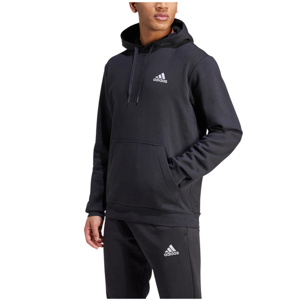 adidas Men's Essentials Fleece Hoodie (Black/White)