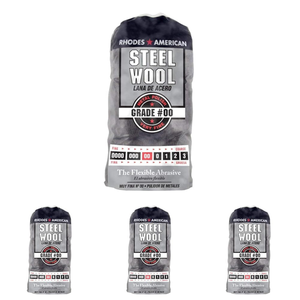 4-Pack Homax Rhodes American Metal Polishing Steel Wool