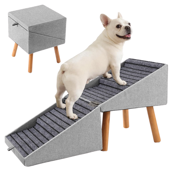2-in-1 Foldable Wooden Pet Steps