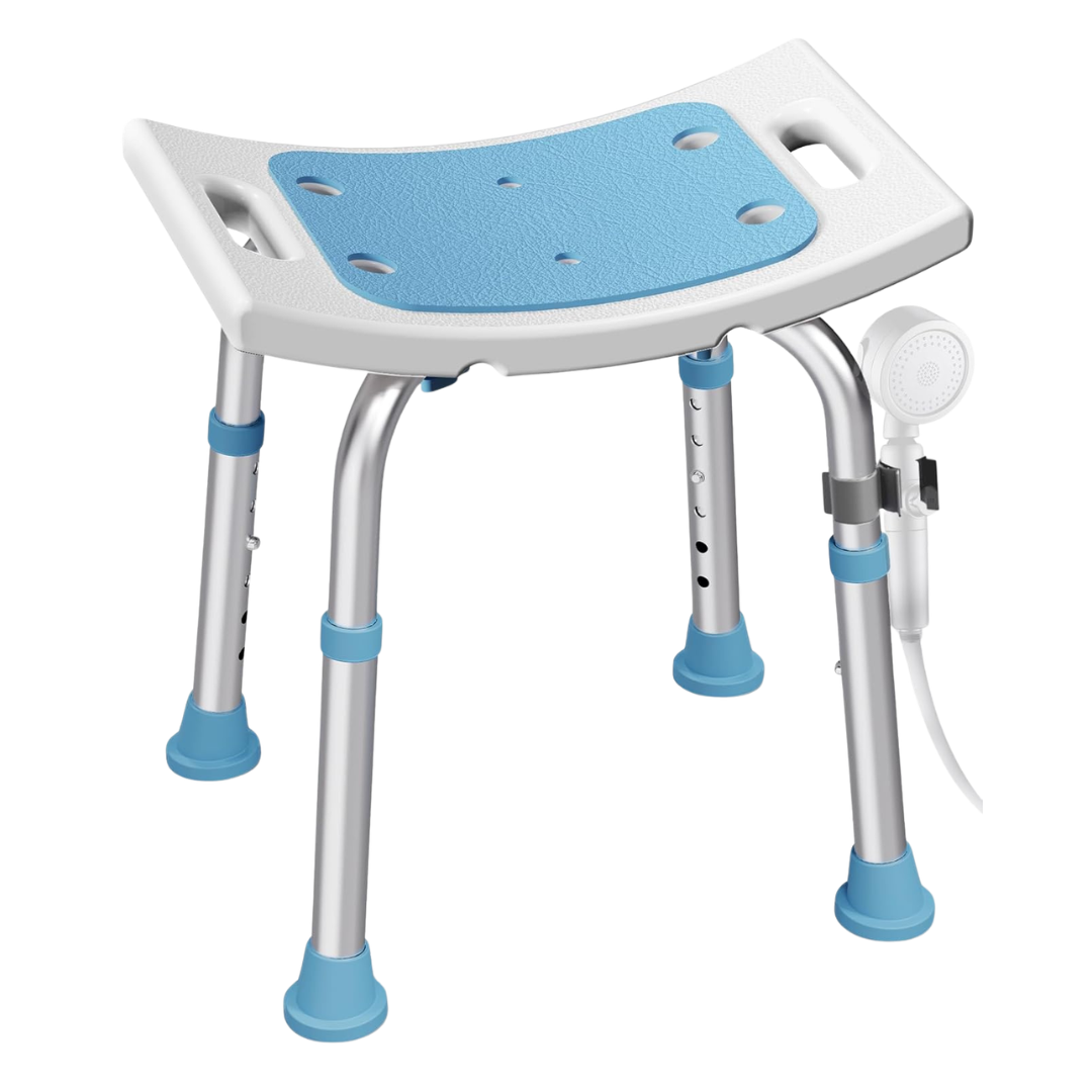 HOMLAND 400 lbs Adjustable Shower Stool With Suction Feet