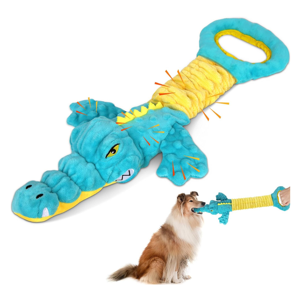 Eneston 18.5" Plush Stretch Alligator Dog Toy