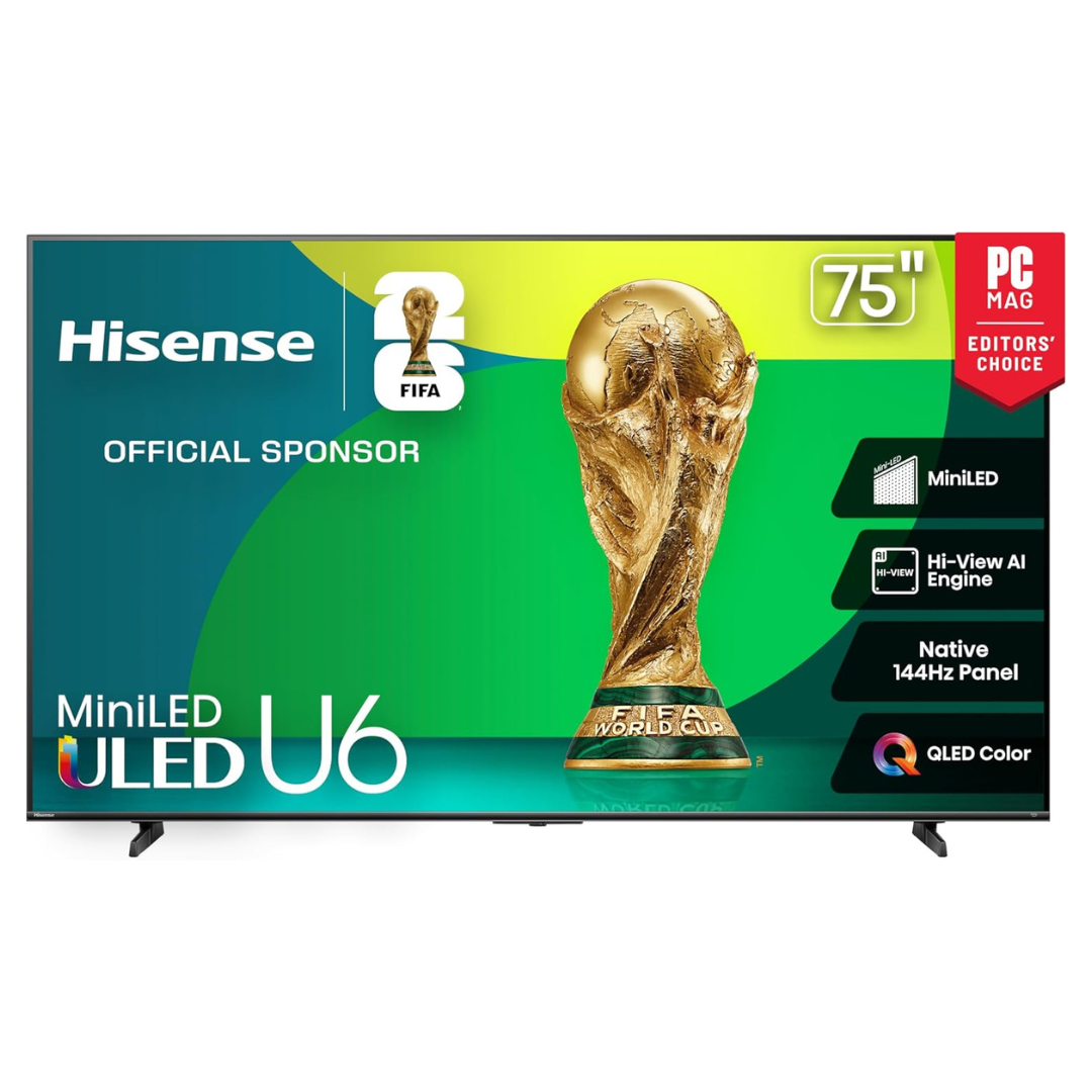75" Hisense Class U6 Series 4K Ultra HDR Smart QLED Fire TV