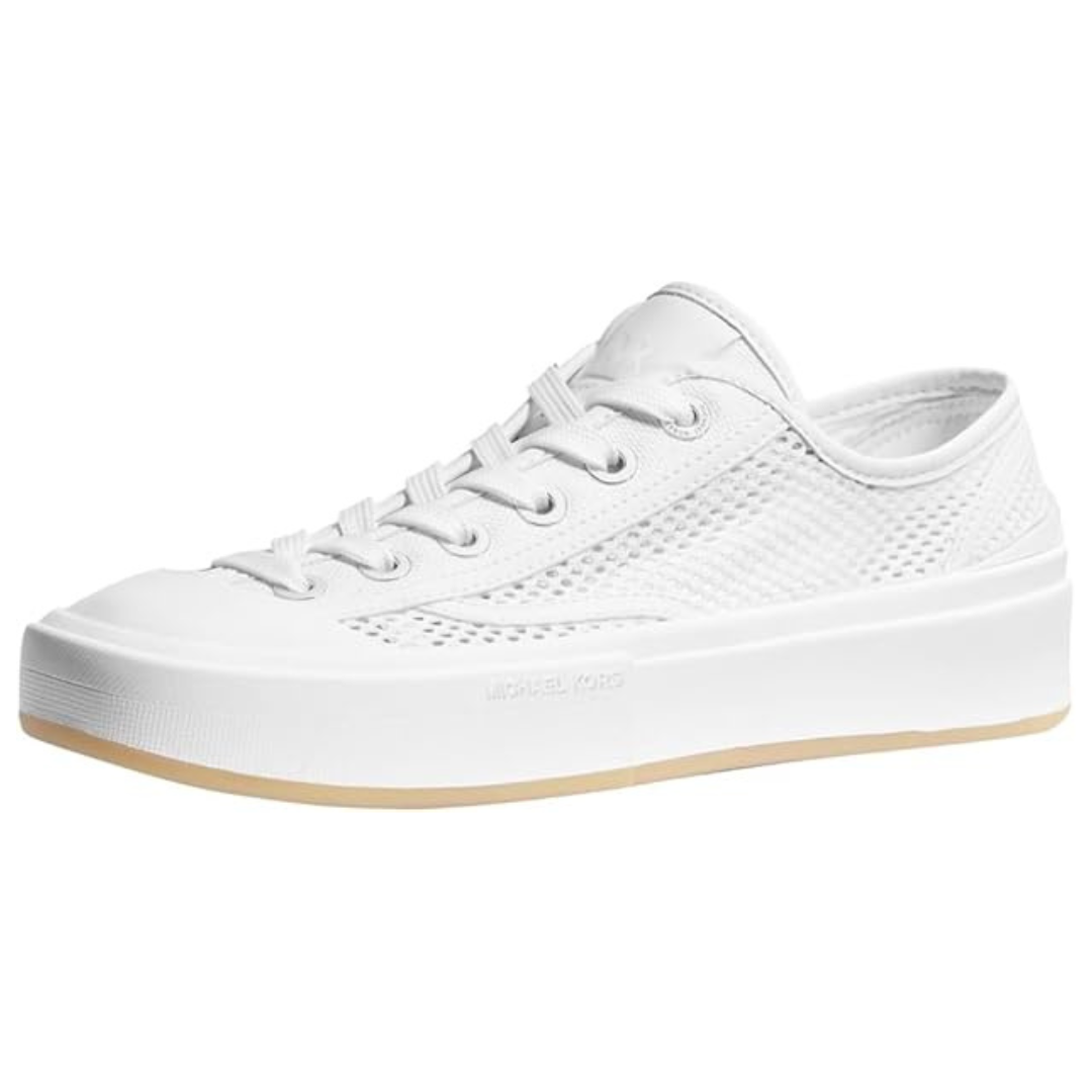 Michael Kors Women's Jude Lace Up Sneaker (Optic White, 7)