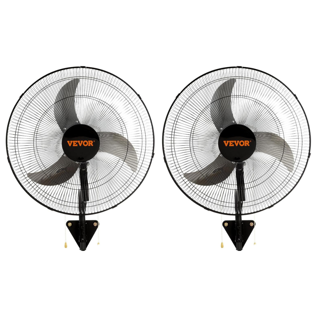 2-Piece 18" Oscillating 3-speed High Velocity Max Wall Mount Fan