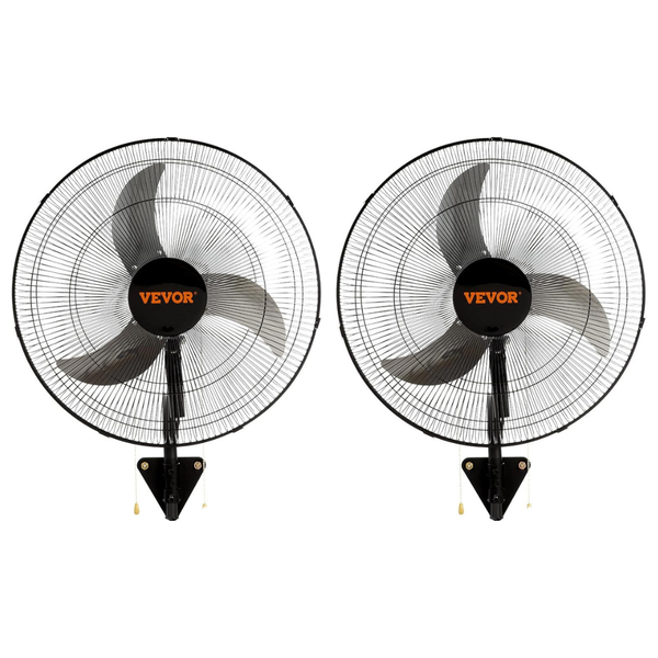 2-Piece 18" Oscillating 3-speed High Velocity Max Wall Mount Fan
