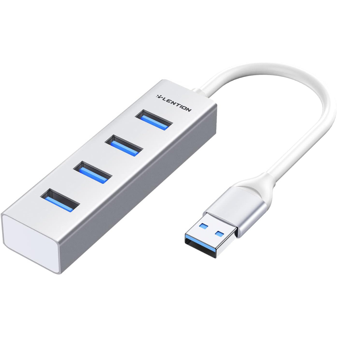 Portable 4-Port USB 3.0 Hub Multiport Adapter