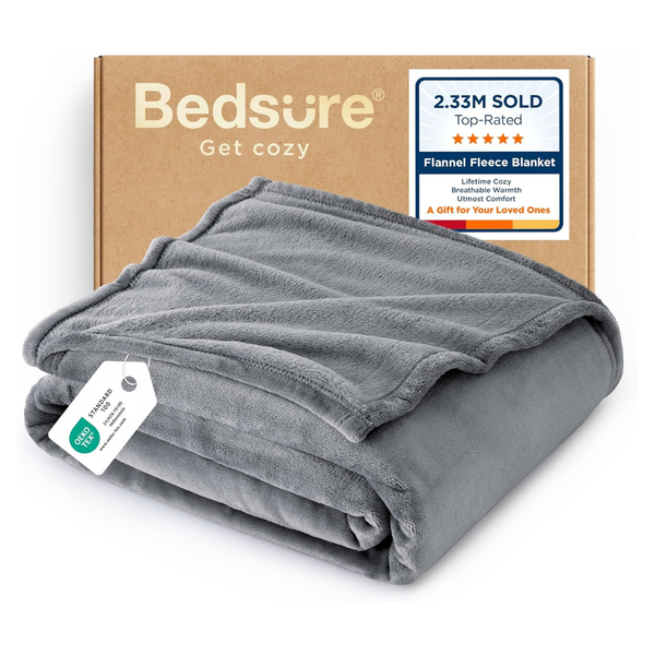 Bedsure 50" x 60" Lightweight Super Soft Cozy Luxury Fleece Throw Blanket