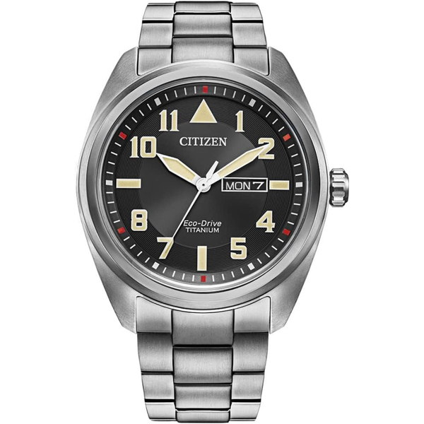 42mm Citizen Men's Eco-Drive Weekender Garrison Super Titanium Field Watch
