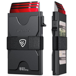 Runbox Men's Slim Aluminum RFID Card Holder Wallet W/ Pop-up Function