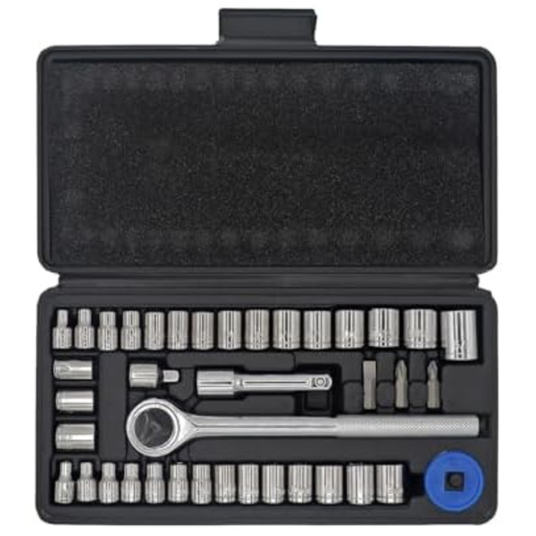 40-Piece Ratchet Driver 1/4" & 3/8" Drive Socket Set
