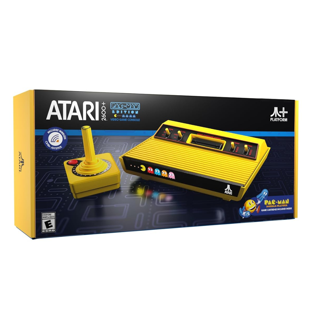 Atari 2600+ PAC-MAN Edition Console, Game & Wireless Joystick