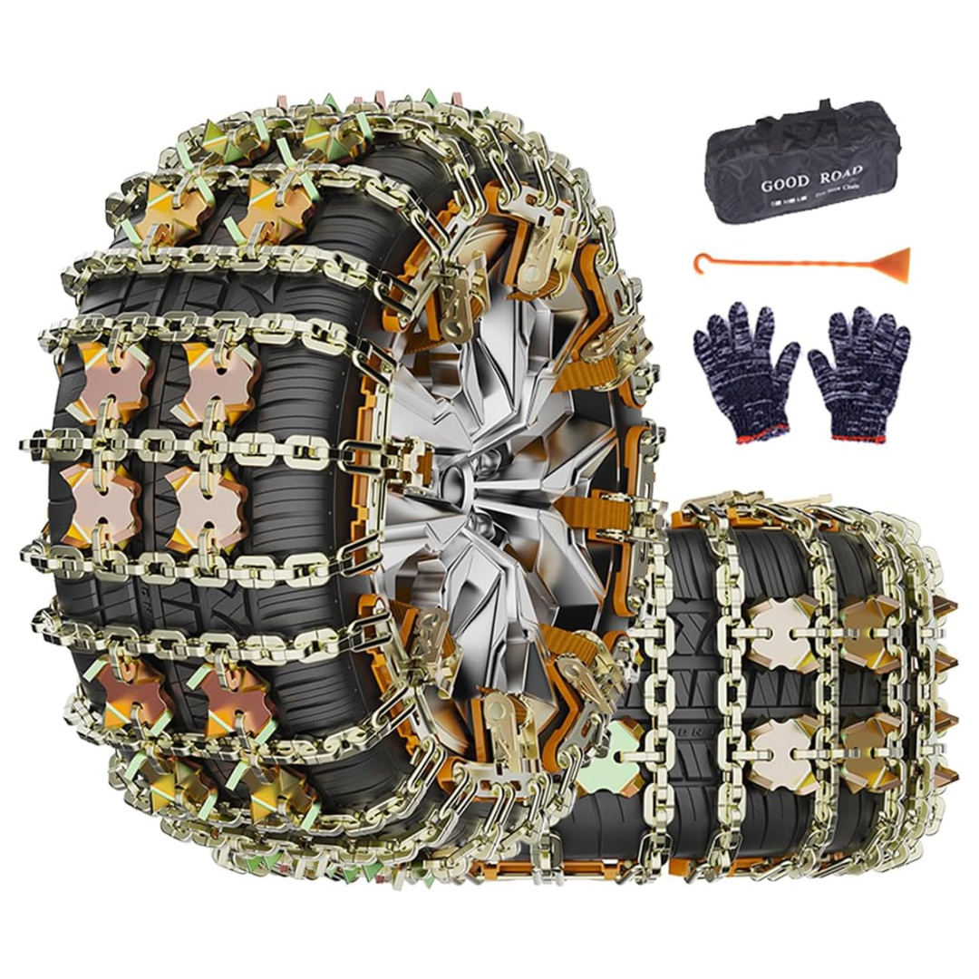 8-Pieces Adjustable Universal Tire Snow Chains