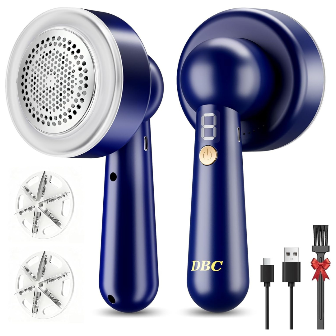 2.7" DBC Rechargeable Fabric Shaver & Lint Remover (Blue)