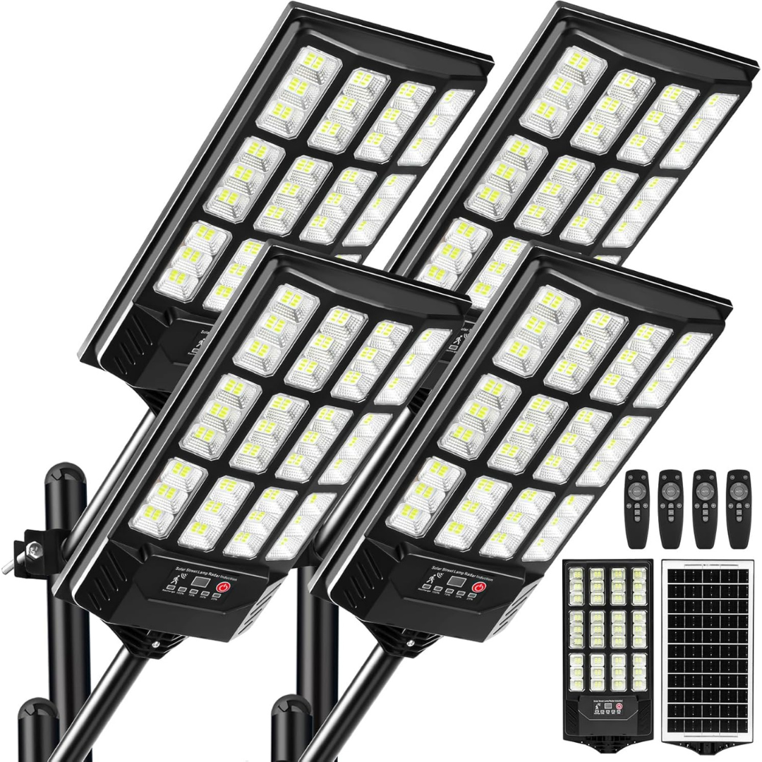 4-Pack 2 Motion Sensors Solar Street Flood Light