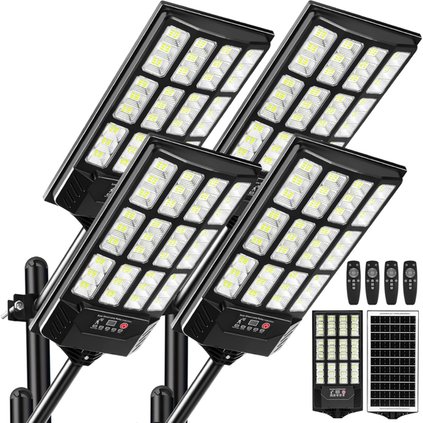 4-Pack 2 Motion Sensors Solar Street Flood Light