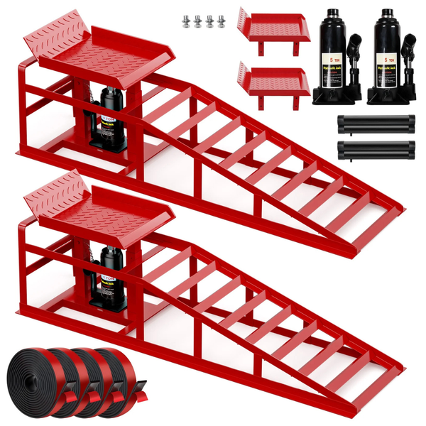 2-Pack Lafati Heavy-Duty 10,000-lbs. Hydraulic Car Ramp Set