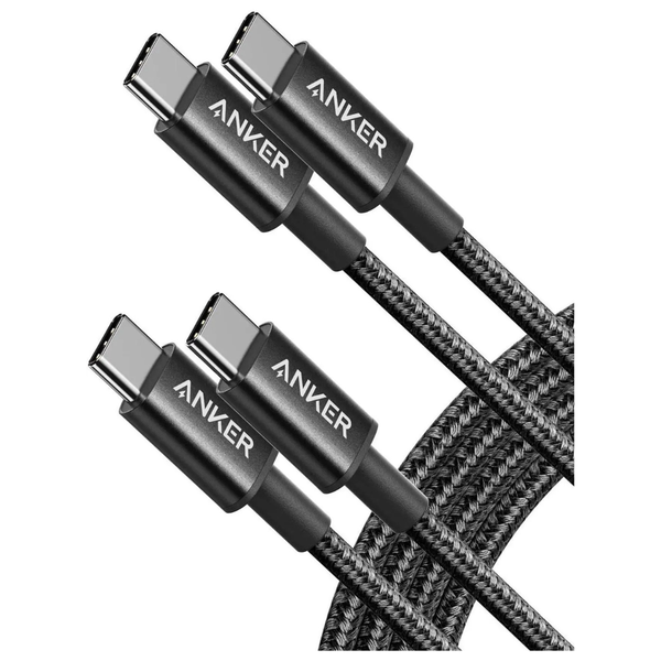 2-Pack 6ft Anker Nylon Braided USB-C To USB-C Charger Cable