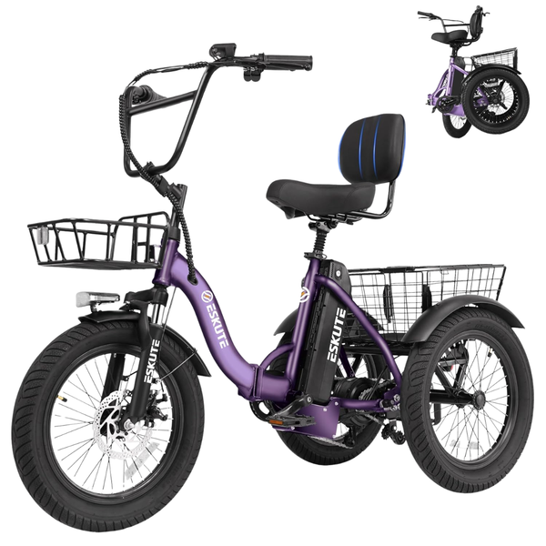 Elecby T300 1200W 3-Wheel Electric Trike Bike