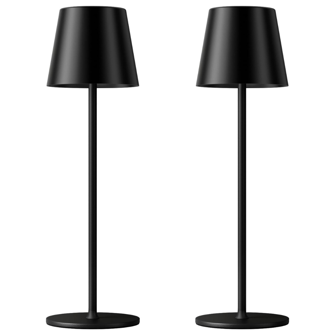 2-Pack 14" Touch Cordless LED Table Lamp W/ 3 Color Mode