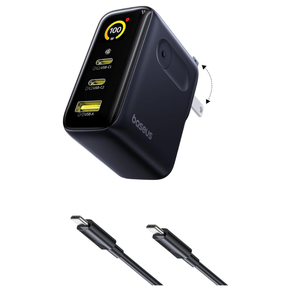 Picogo 100W 3-Port Multi-Device Fast Charging USB C Laptop Charger