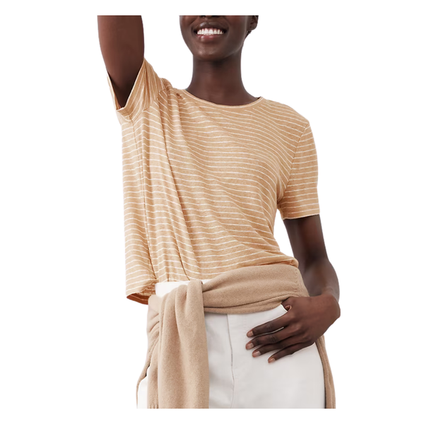 Banana Republic Linen-Blend Crew-Neck Top