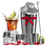 8-Piece Silver Drink Cocktail Shaker Set