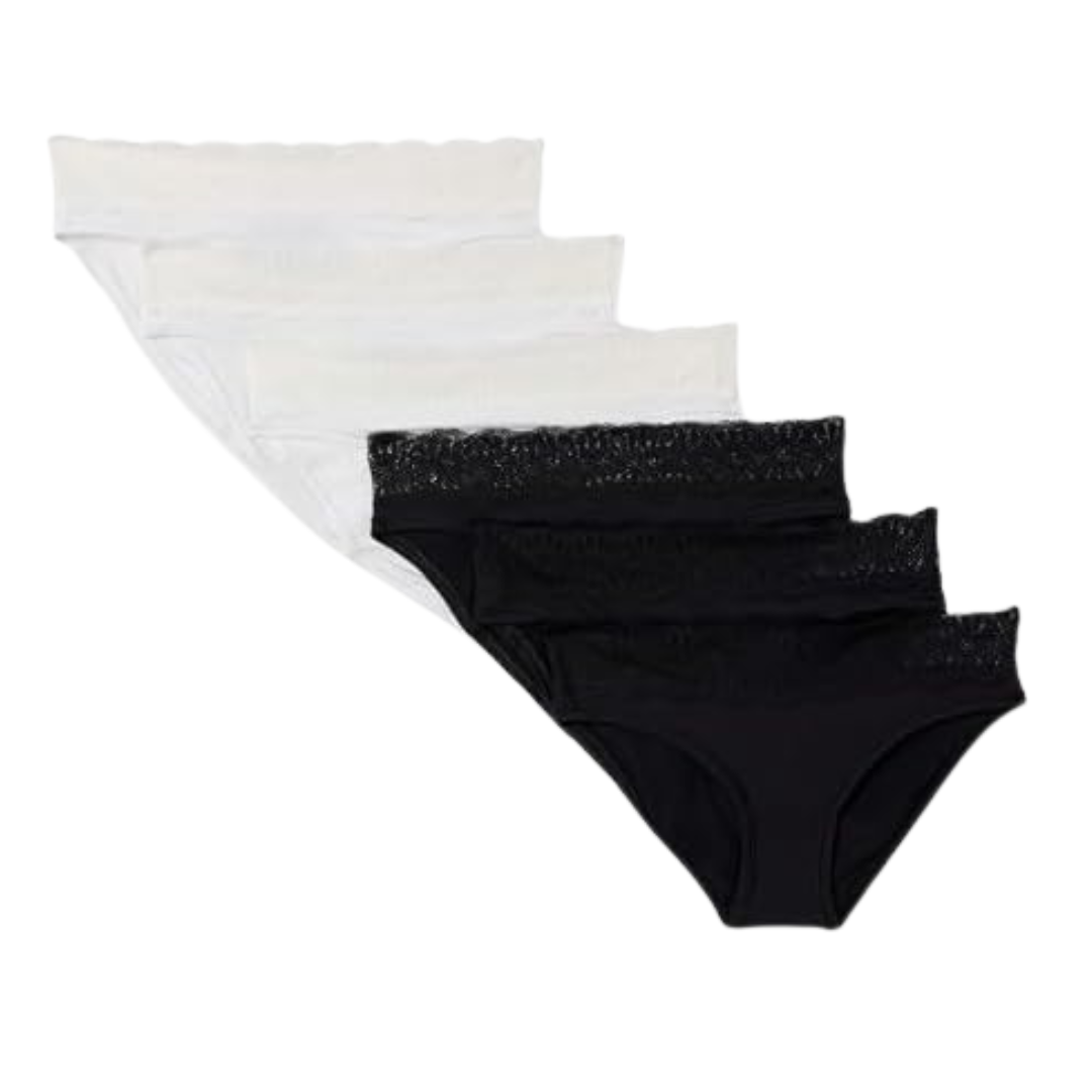 6-Pack Amazon Essentials Women's Peached Microfiber Bikini