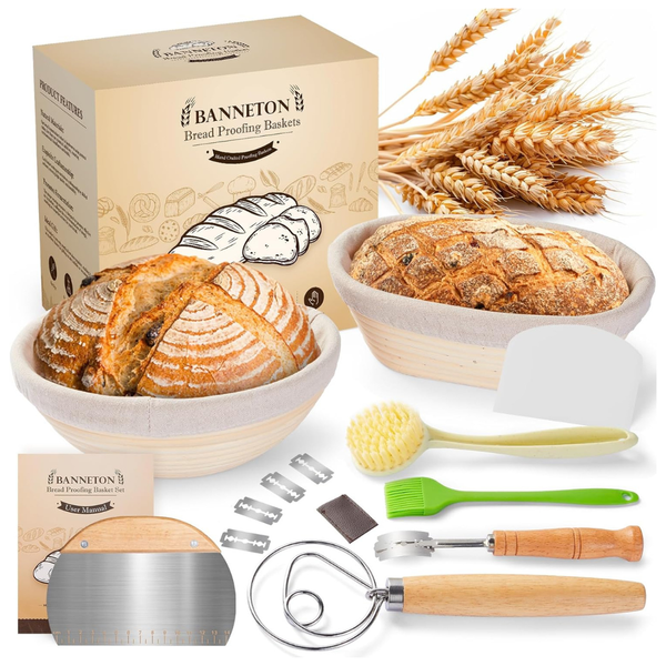 Set Of 2 TEZOU Banneton Bread Proofing Basket