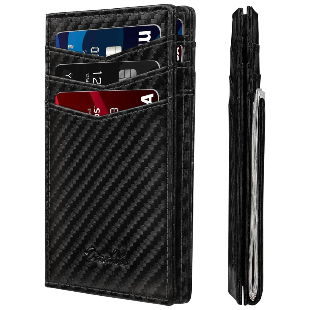 Men's RFID Blocking Leather Bifold Slim Wallet (Various)