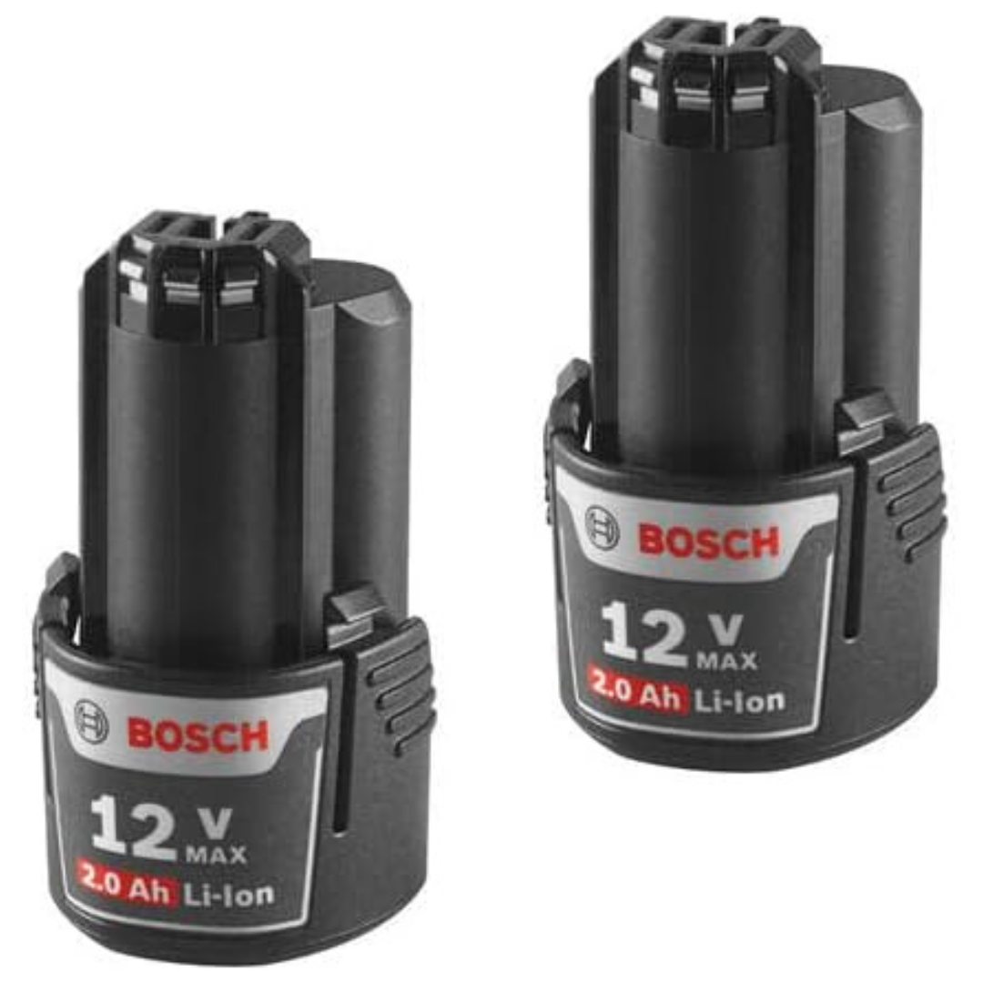 2-Pack Bosch BAT414-2PK 12V Max Lithium-Ion 2.0 Ah Battery
