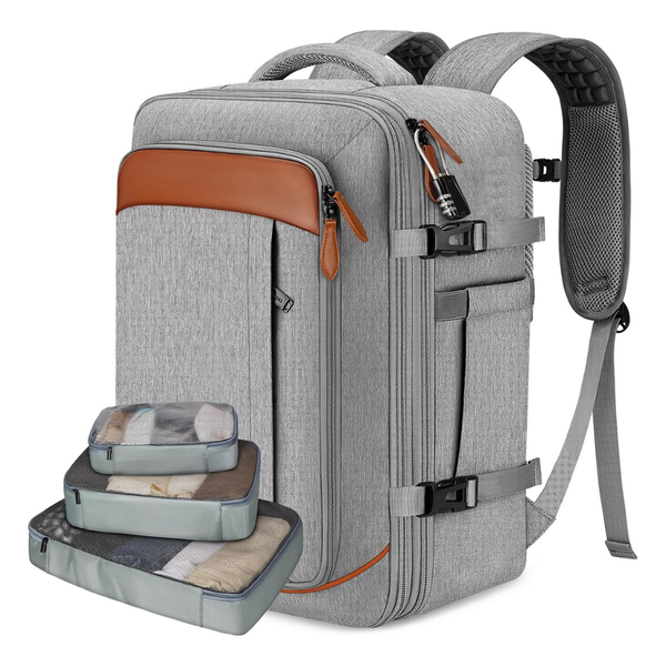 40L Anti Theft Carry-On 17.3" Laptop Travel Backpack W/ 3-Packing Cubes