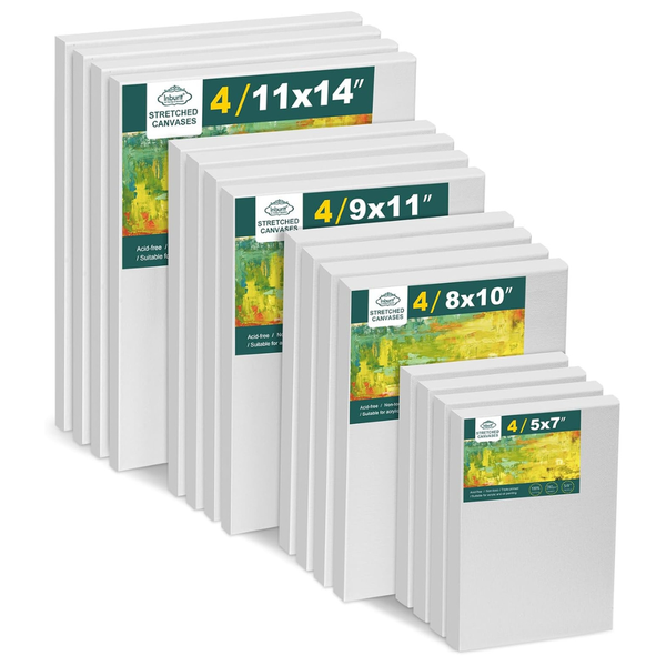 16-Pack Inburit Painting Canvases