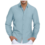 Men's Long Sleeve Casual Stretch Denim Dress Shirt (Various)