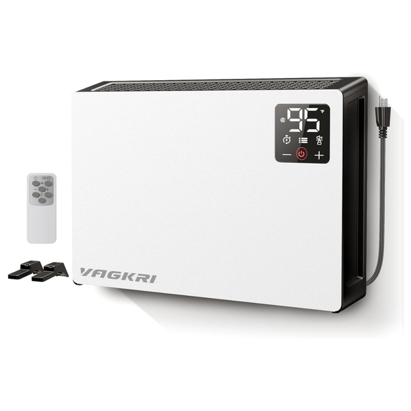 Vagkri Quiet Electric 1500W Space Heater With Remote