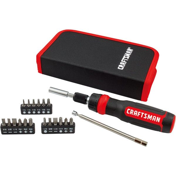 26-Piece Craftsman Ratcheting Screwdriver Multibit Set