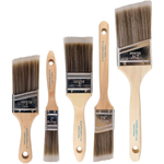 5-Pack Pro-Grade Flat & Angle Paint Brush Set