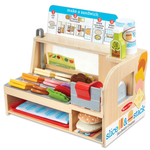 56-Piece Melissa & Doug Wooden Slice & Stack Sandwich Counter