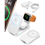 INIU 3 in 1 Wireless Qi2 Certified Magnetic Travel Charger