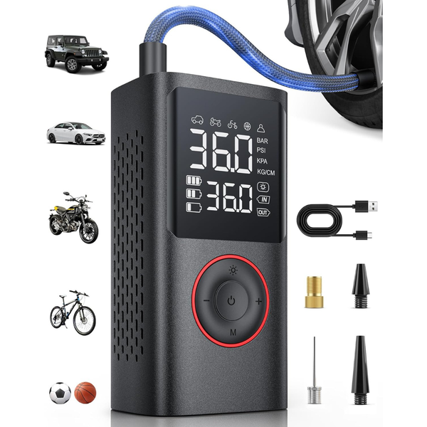 Powools Portable 150PSI Cordless Air Compressor & Tire Inflator
