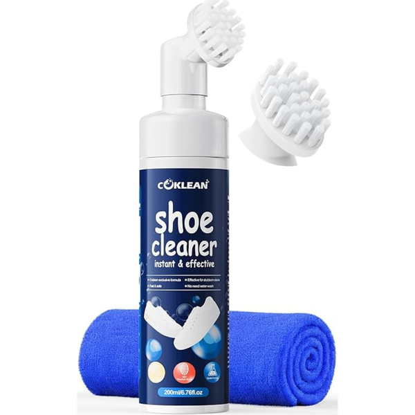 6.76-Oz Water-Free Foam Shoe Cleaner w/Brush & Towel