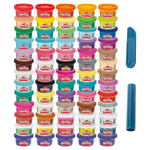 65-Pack Play-Doh Color Compound Non-Toxic Sparkle & Metallic Cans