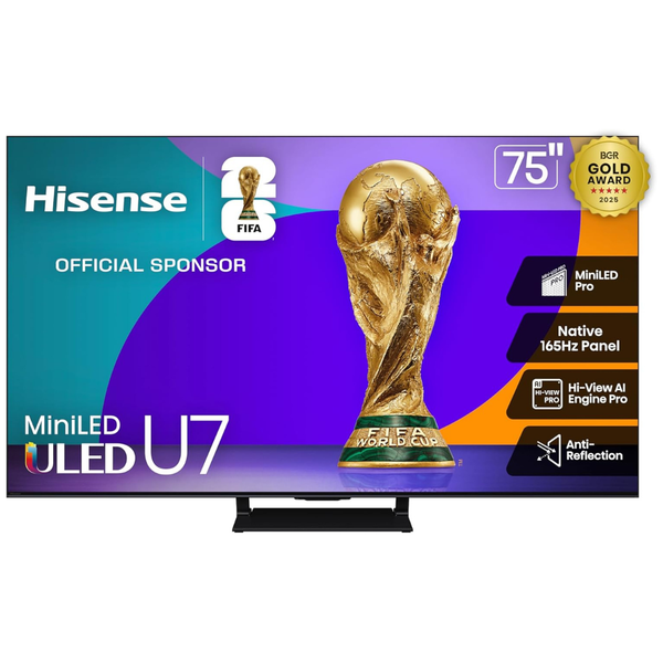 75" Hisense U7 Series 4K Ultra HDR Smart Mini-LED ULED Google TV