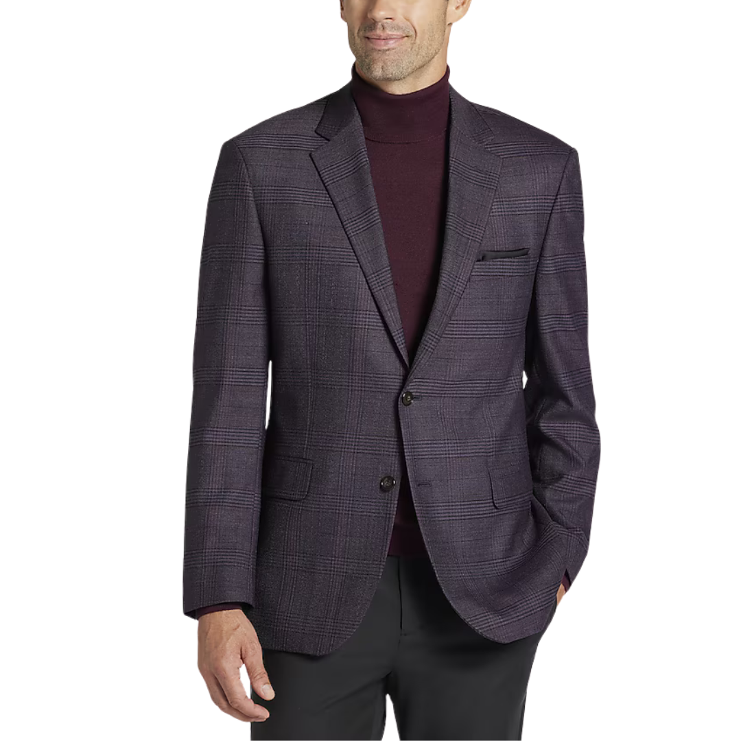 Jos. A. Bank Traditional Fit Comfort Stretch Plaid Sportcoat