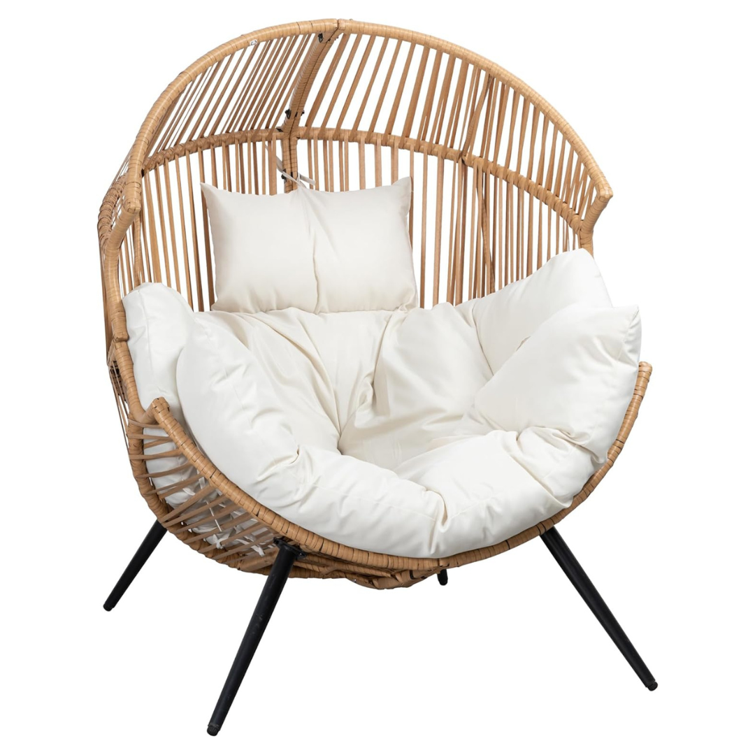 Shintenchi Outdoor Rattan Patio Chair With Cushion