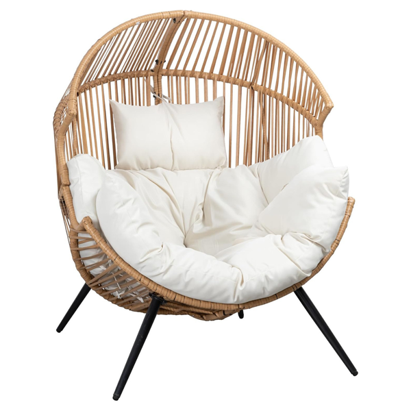 Shintenchi Outdoor Rattan Patio Chair With Cushion
