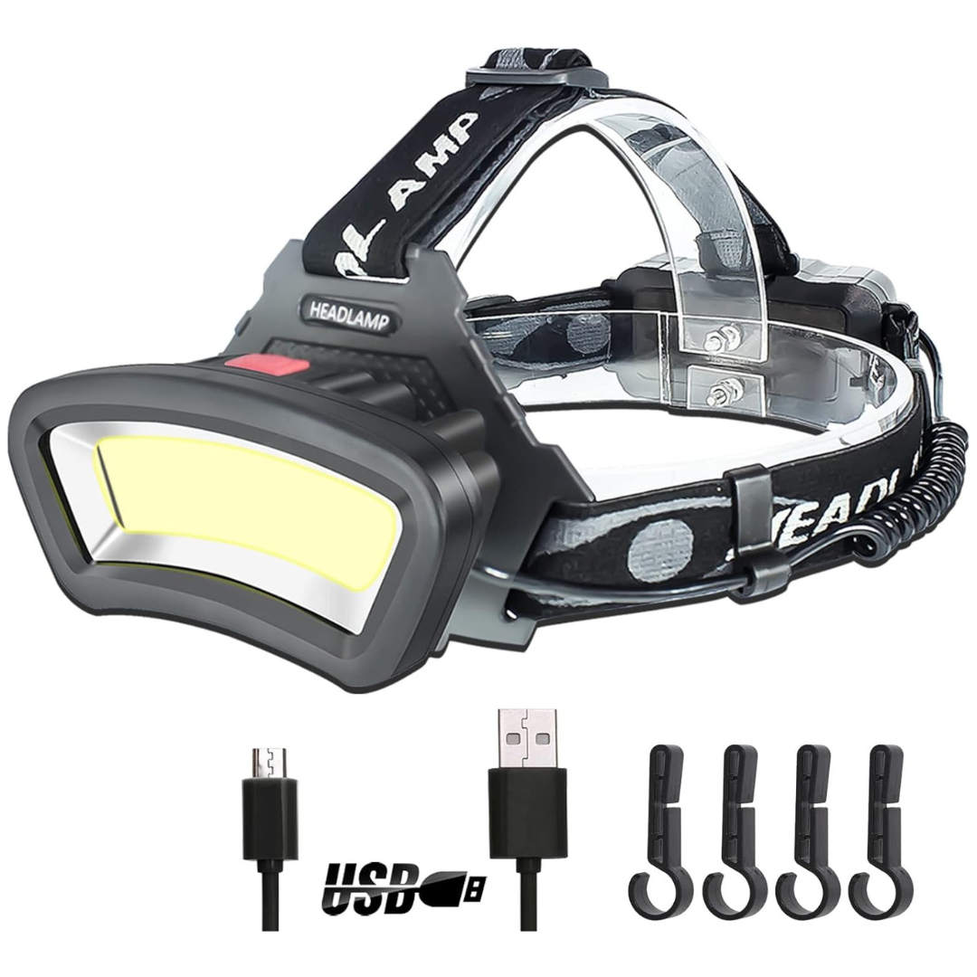 Darkbeam 2000LM USB Rechargeable COB Floodlight LED Headlamp