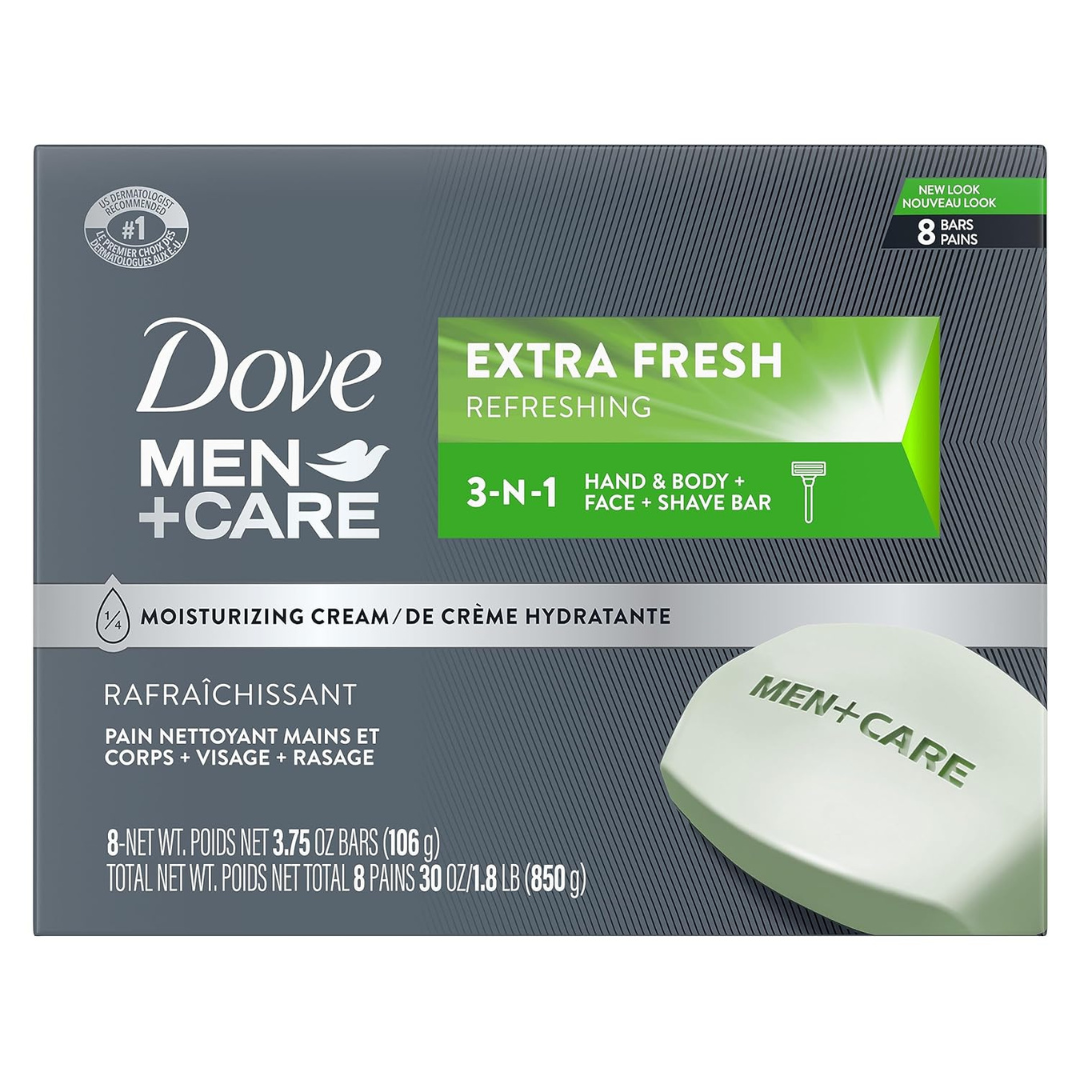 8-Count 3.75-Oz Dove Men + Care 3-in-1 Bar Soap